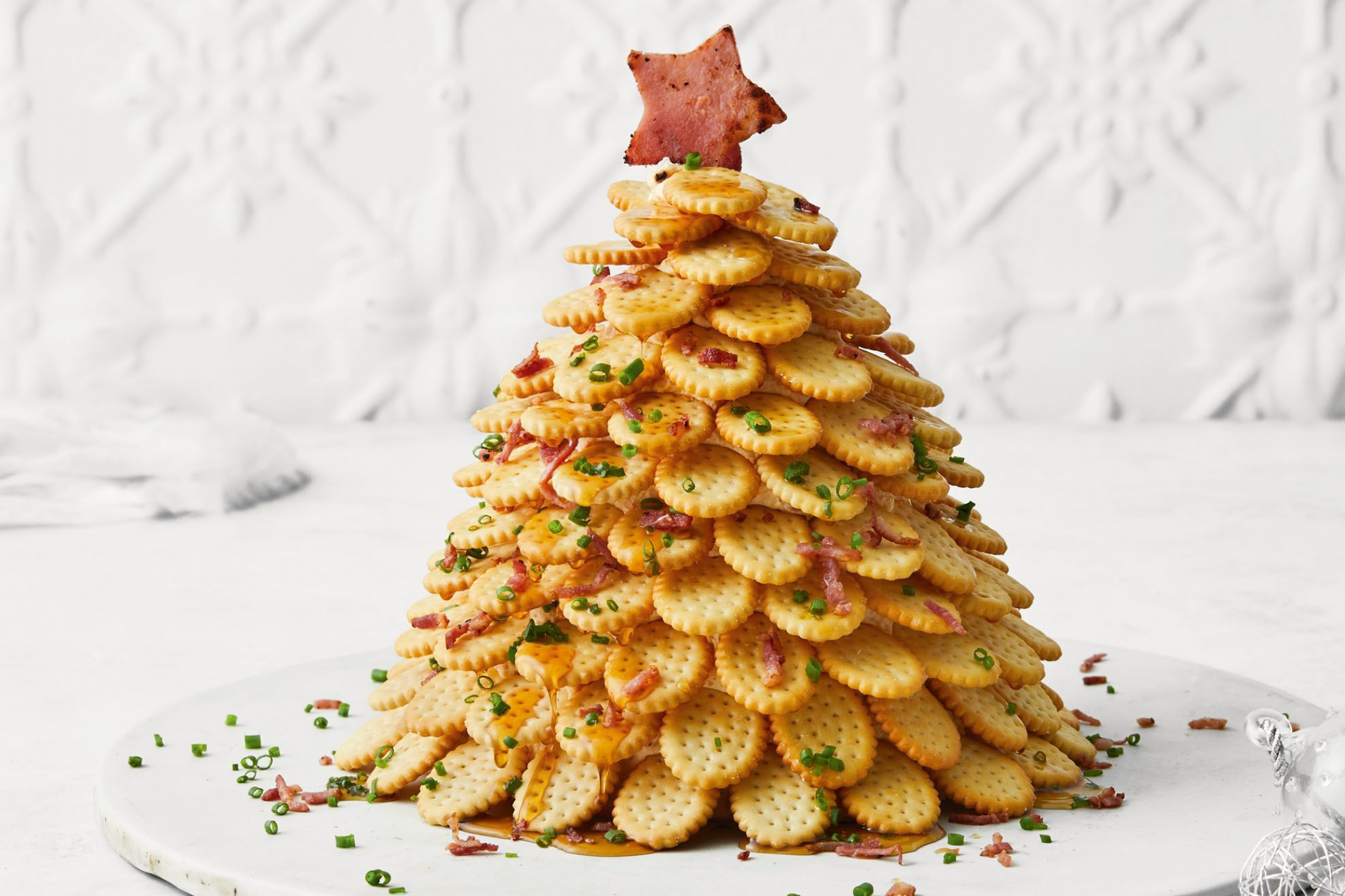 Cheese and bacon Christmas tree dip recipe