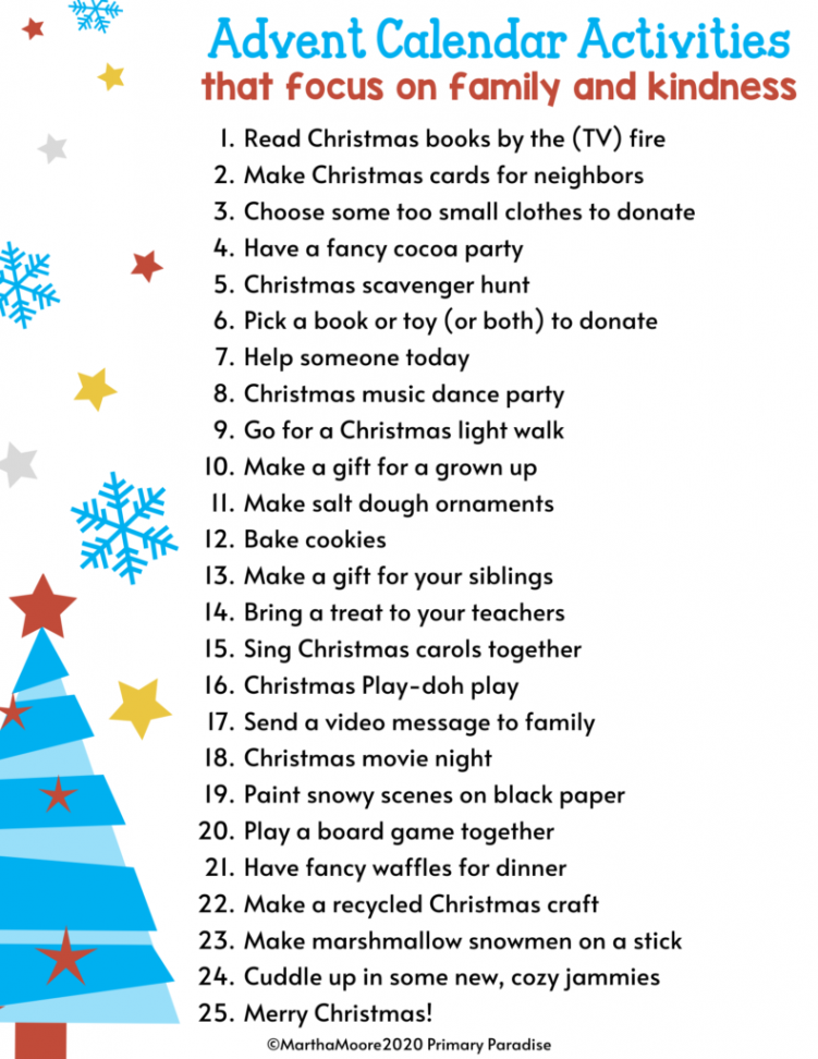 Christmas Advent Calendar: Simple Countdown Activities for Kids