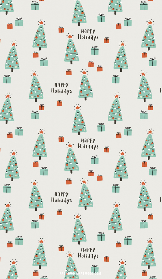 + Christmas Aesthetic Wallpapers : Mint Christmas Tree  - Fab