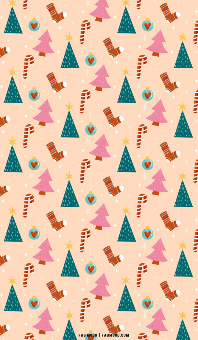 + Christmas Aesthetic Wallpapers : Pink Christmas Tree Wallpaper