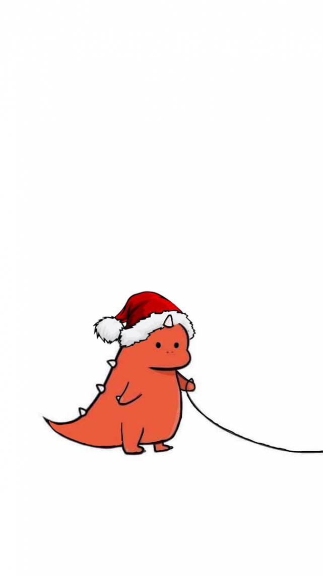 Christmas Dinosaur  Wallpaper iphone christmas, Cute christmas