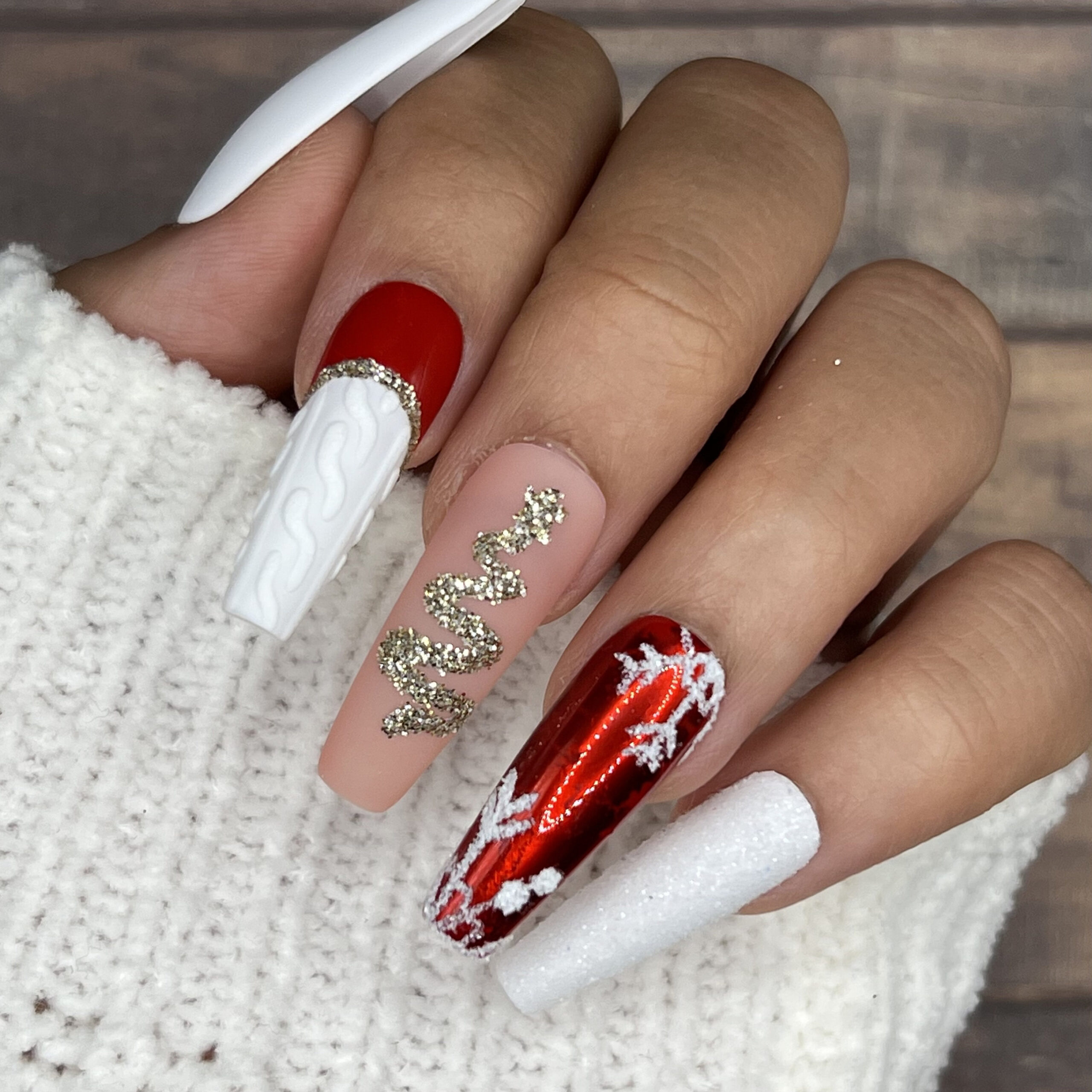 Christmas Holiday Press On Nails Fake Nails Seasonal - Etsy