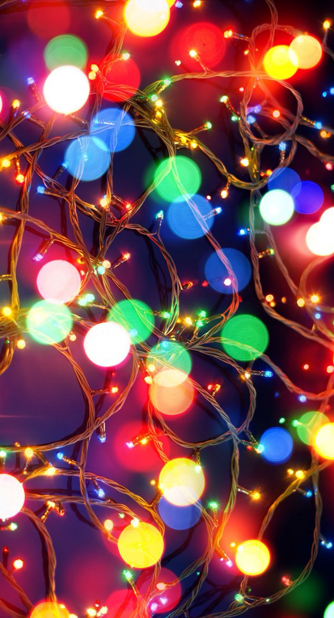 Christmas lights iPhone wallpaper  Christmas phone wallpaper