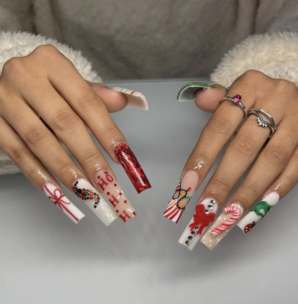 Christmas Nail Inspo 🎄  Christmas nails acrylic, Christmas nails