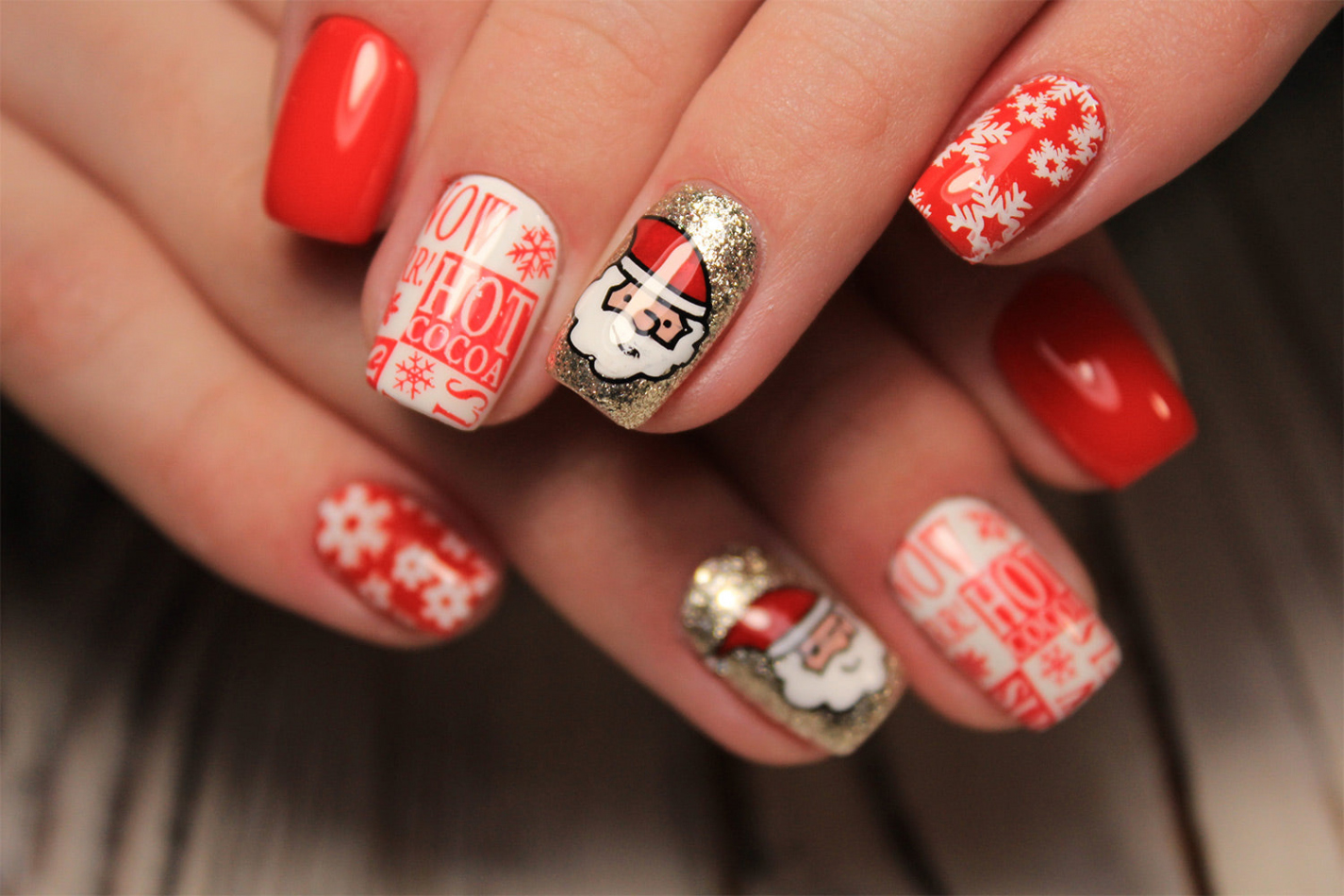 Christmas Nails:  Easy Christmas Nail Design Ideas  Nailboo