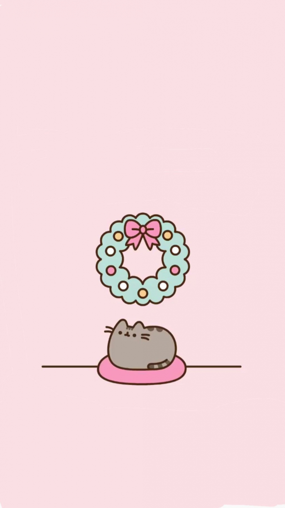 christmas pusheen wallpaper !! @kaiamakaela  Cute christmas