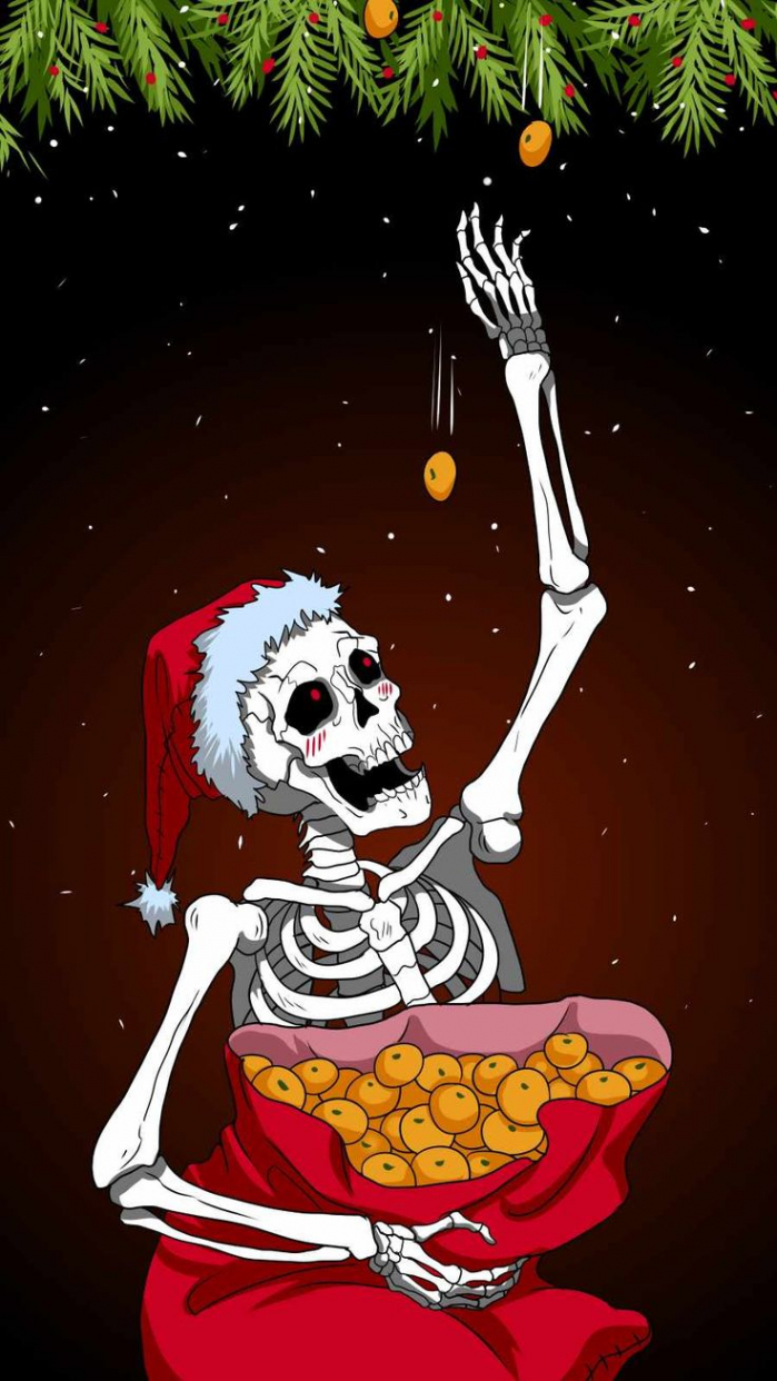 Christmas Skull IPhone Wallpaper - IPhone Wallpapers : iPhone