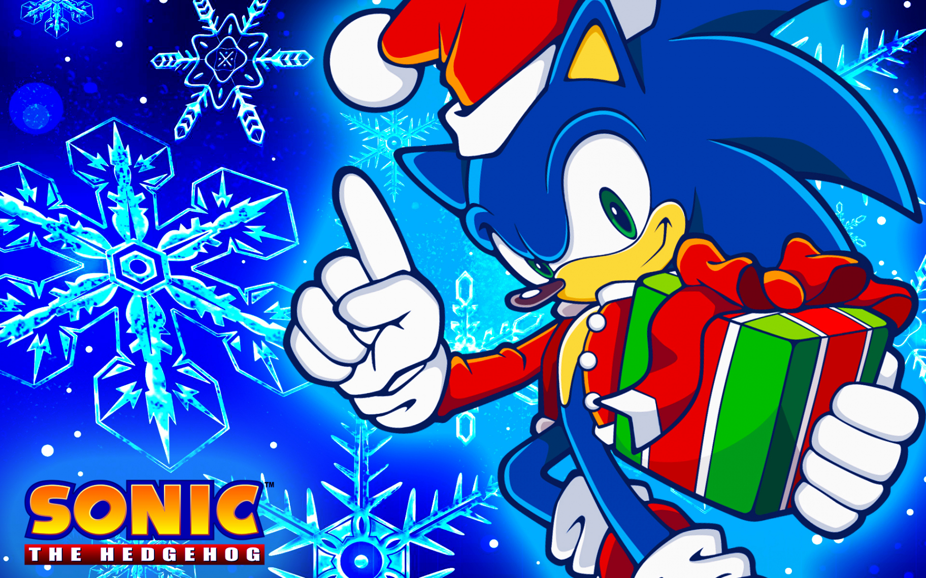 Christmas Sonic Wallpaper by SonicTheHedgehogBG on DeviantArt