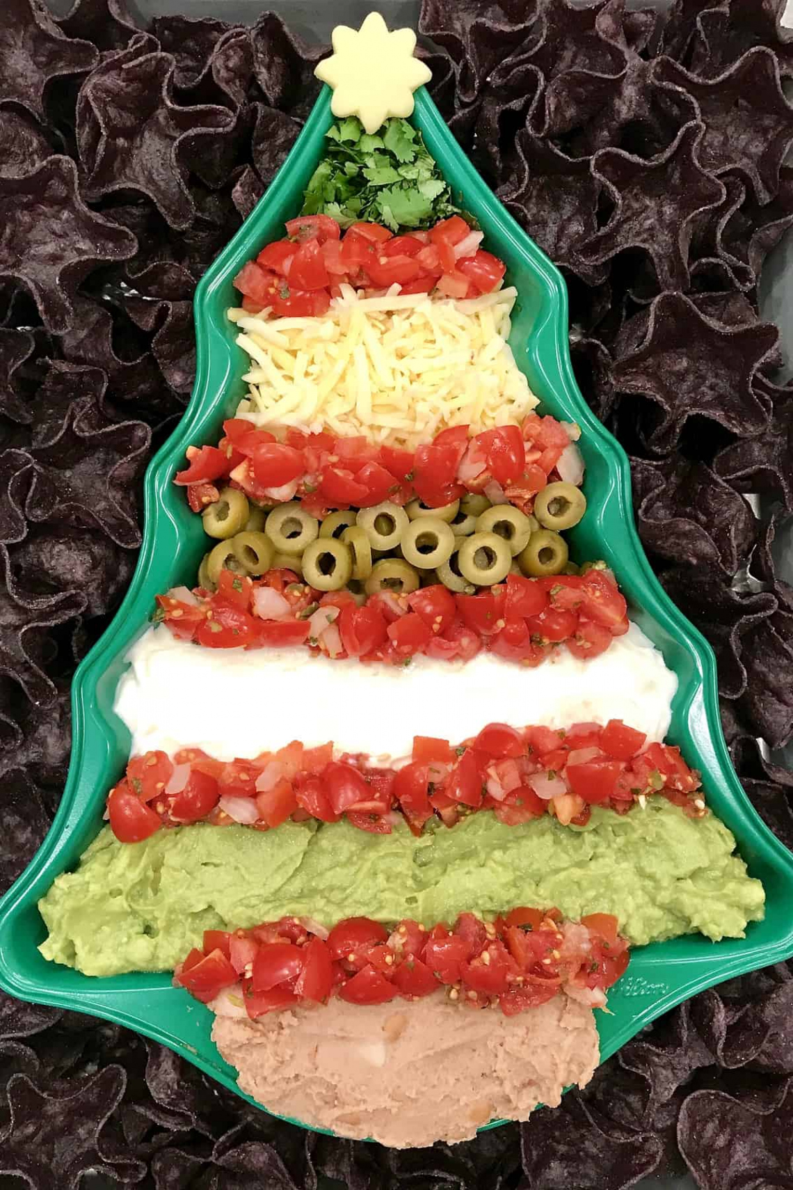 Christmas Tree  Layer Dip - The BakerMama