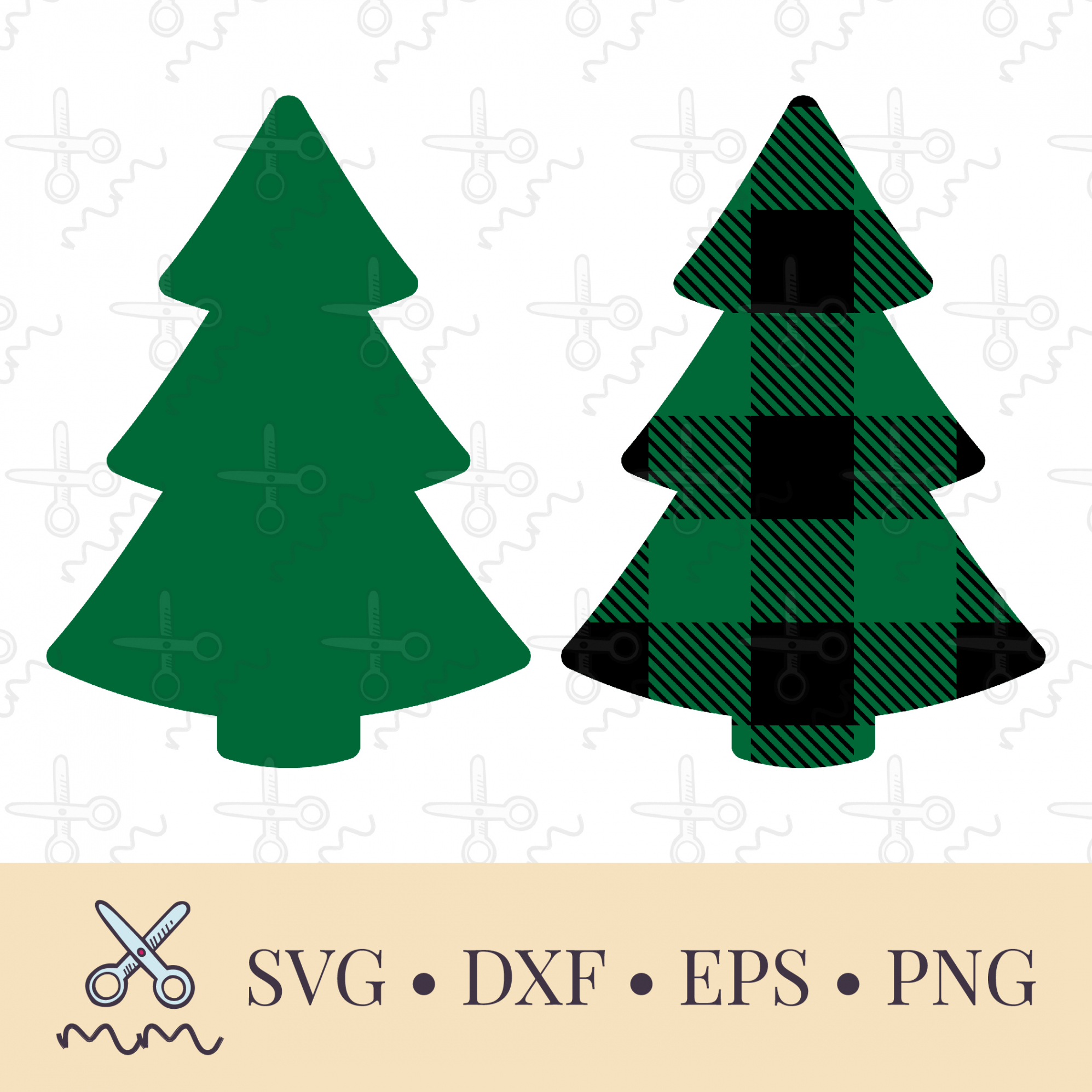 Christmas Tree + Plaid Christmas Tree SVG