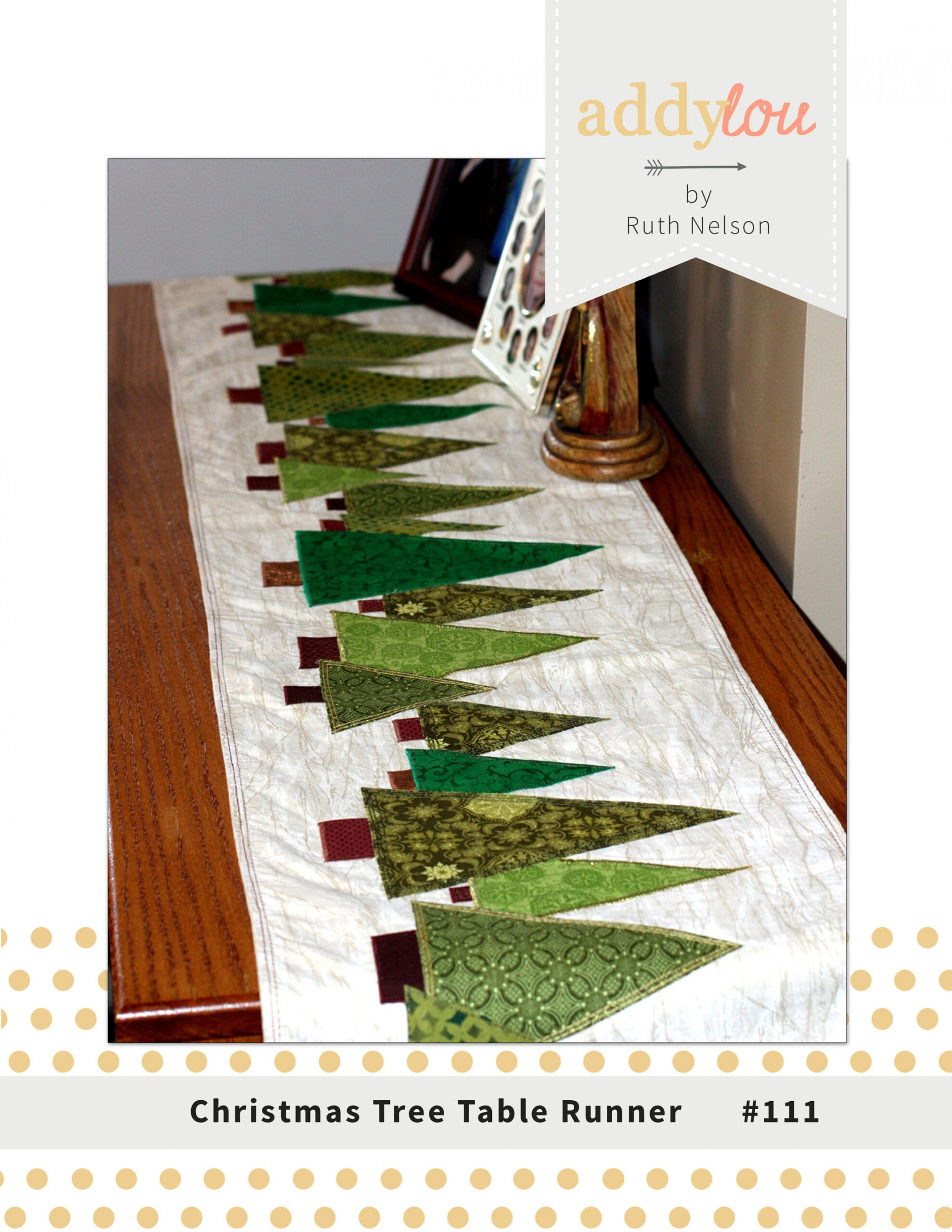 Christmas Tree Table Runner Pattern downloadable Christmas Table