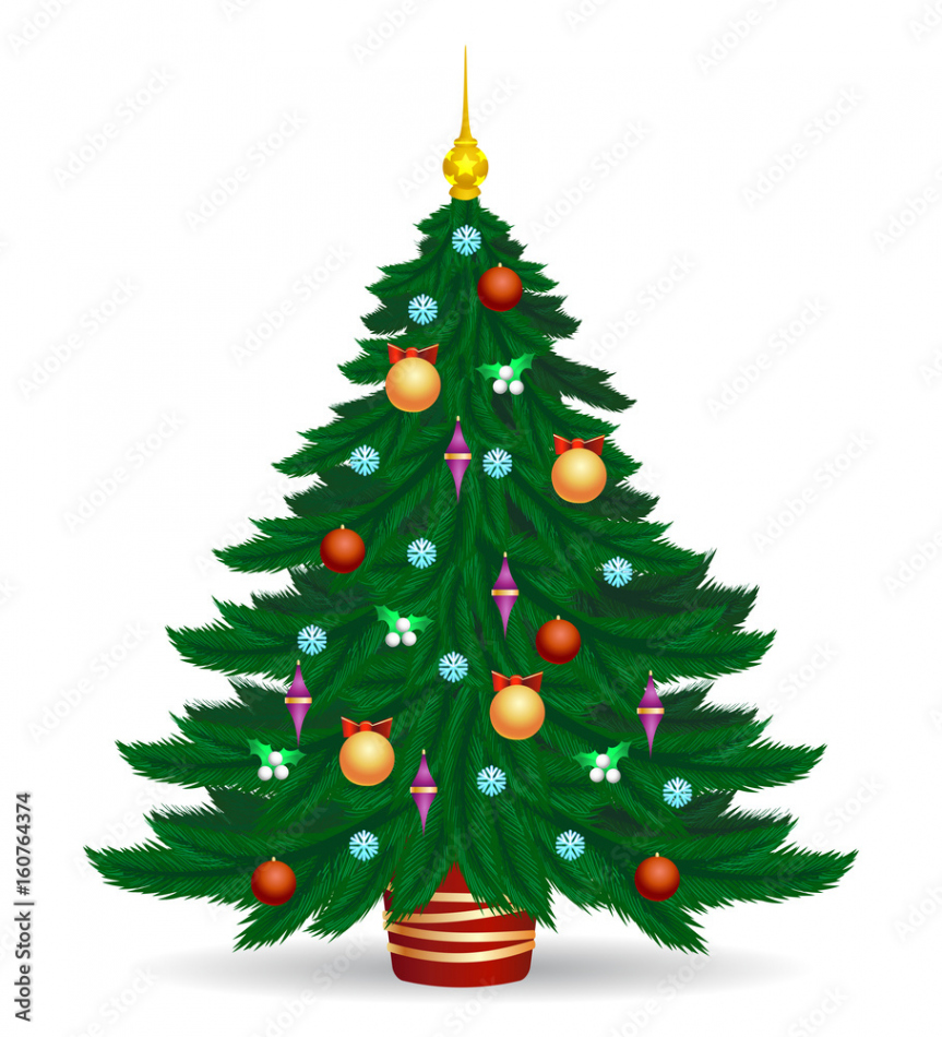 Christmas tree vector illustration