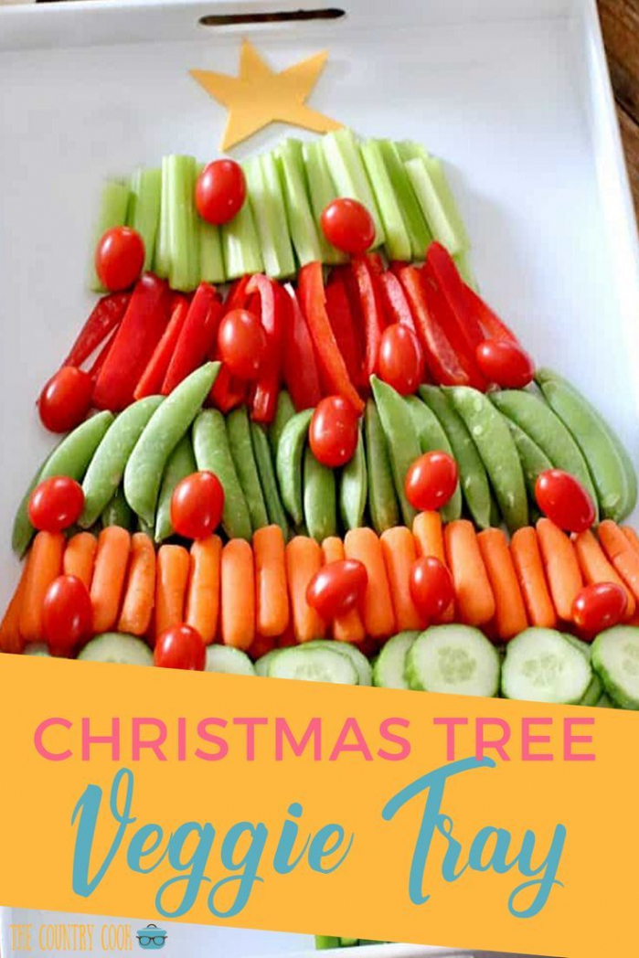 Christmas tree veggie tray