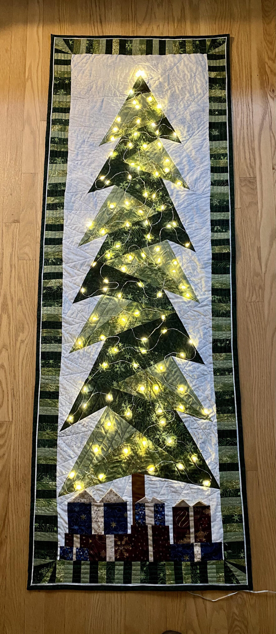 Christmas Tree Wall Hanging complete! Over  feet tall,  lights