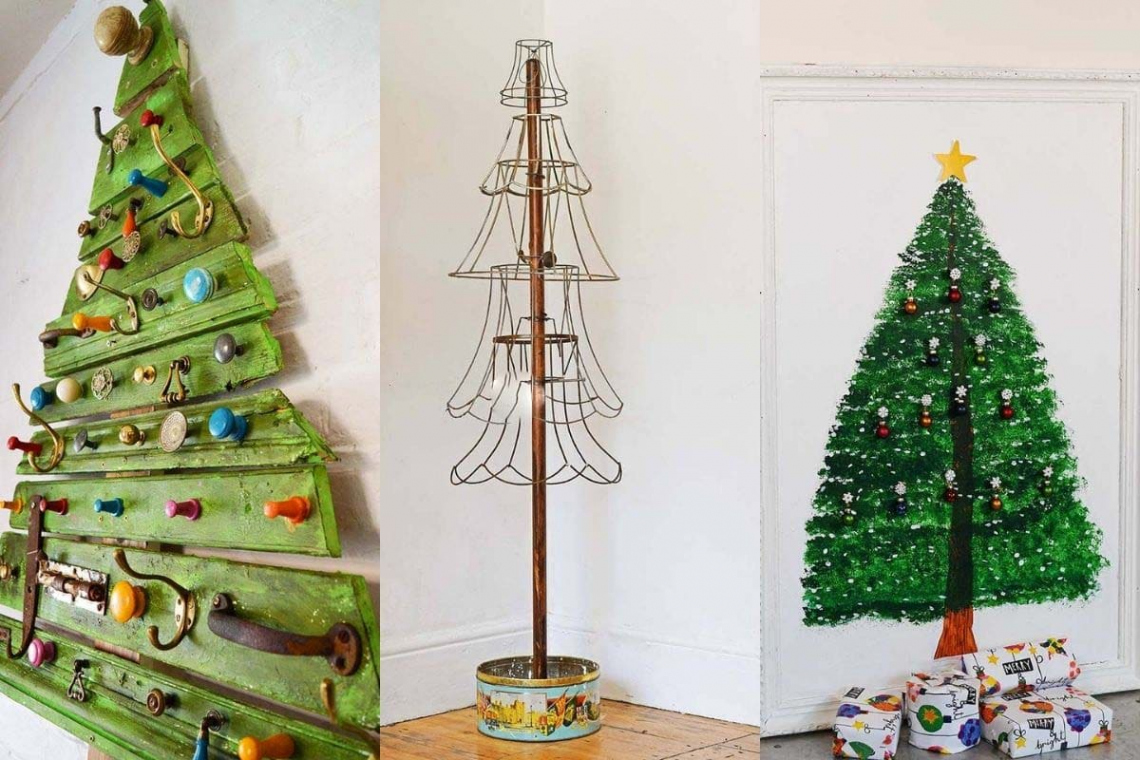 Cool Ideas for Alternative and Upcycled Christmas Trees - Pillar