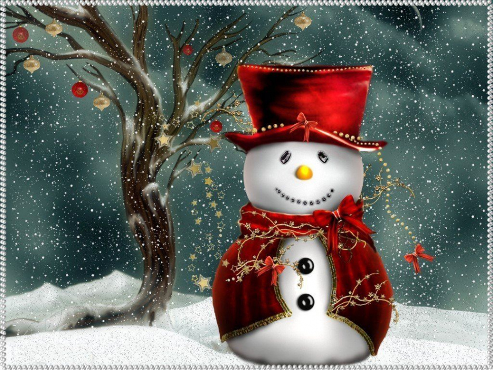 Country Snowman Wallpaper  Christmas screen savers, Christmas