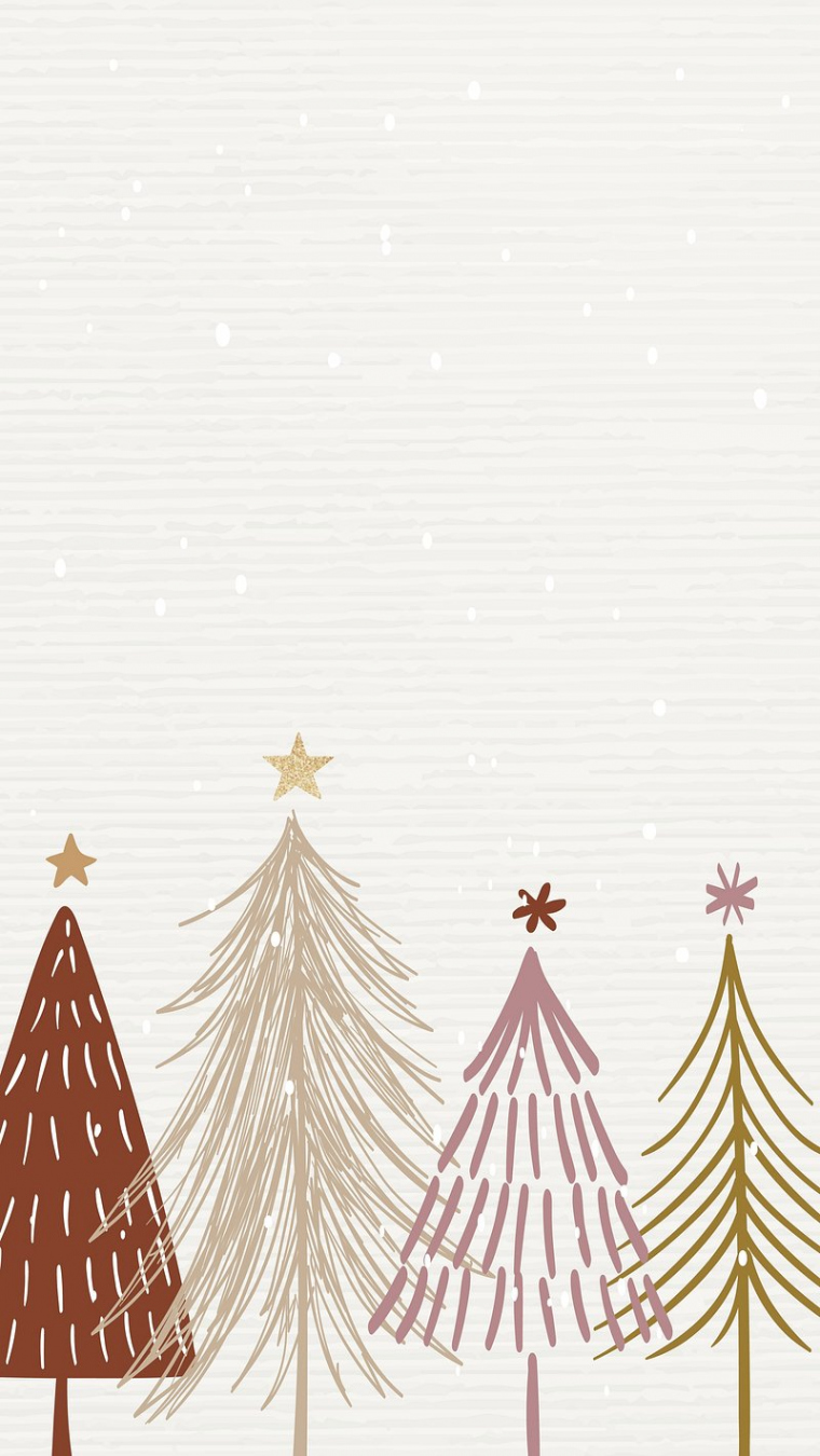 Cream Christmas computer wallpaper, aesthetic  Premium Vector