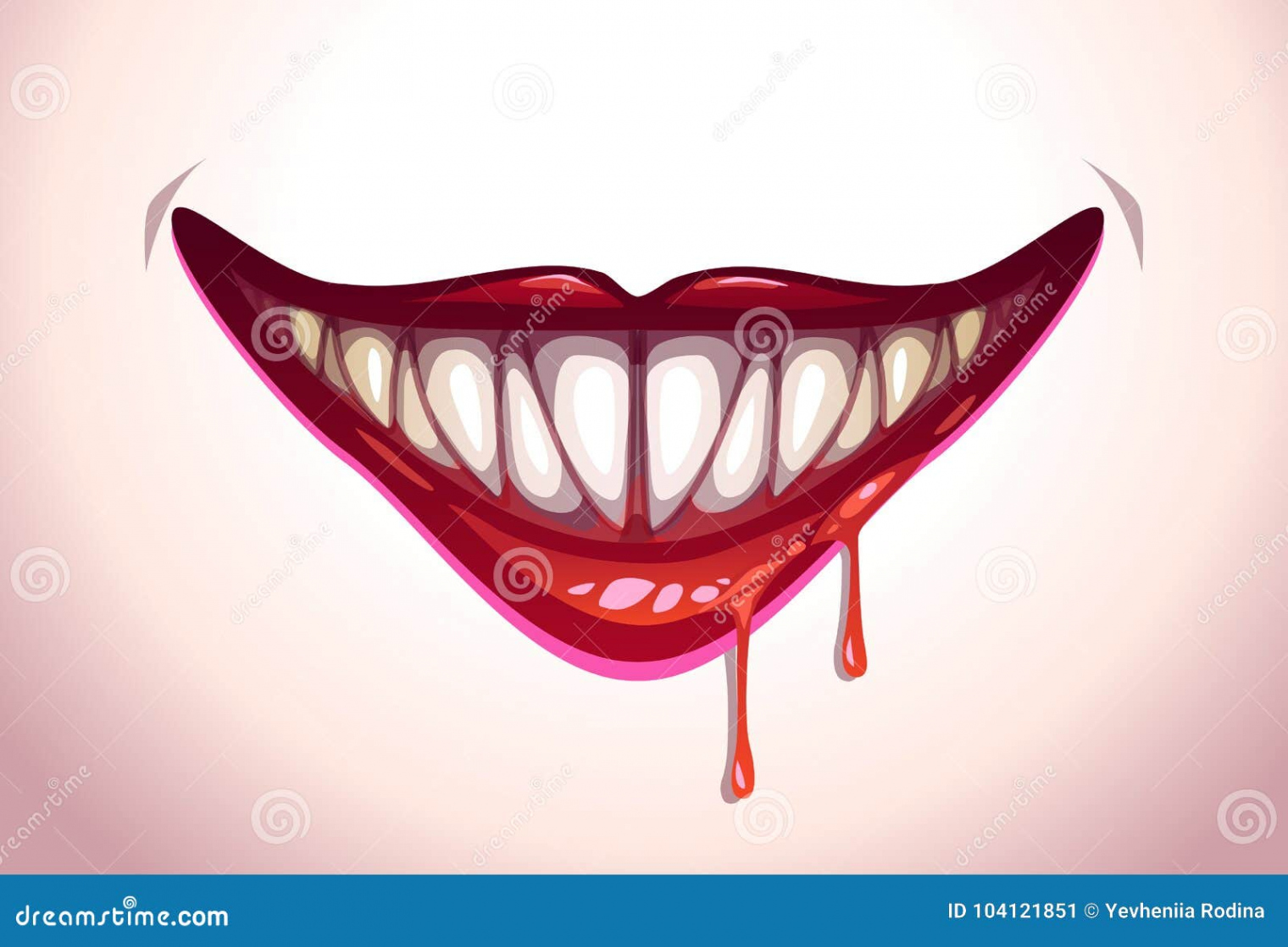 Creepy Lips Blood Stock Illustrations –  Creepy Lips Blood