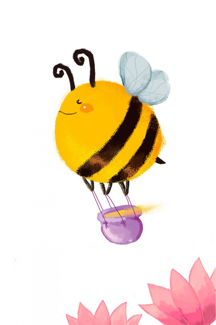 Cute characters - little bee  Bee drawing, Honeybee art, Bee art