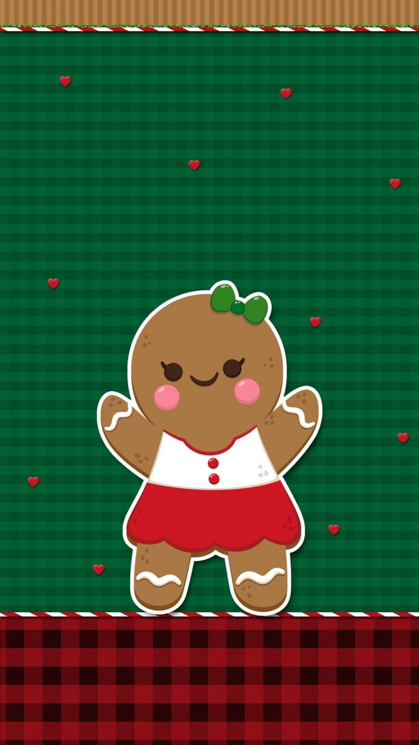 cute #gingerbread #wallpaper #iphone #android #christmas