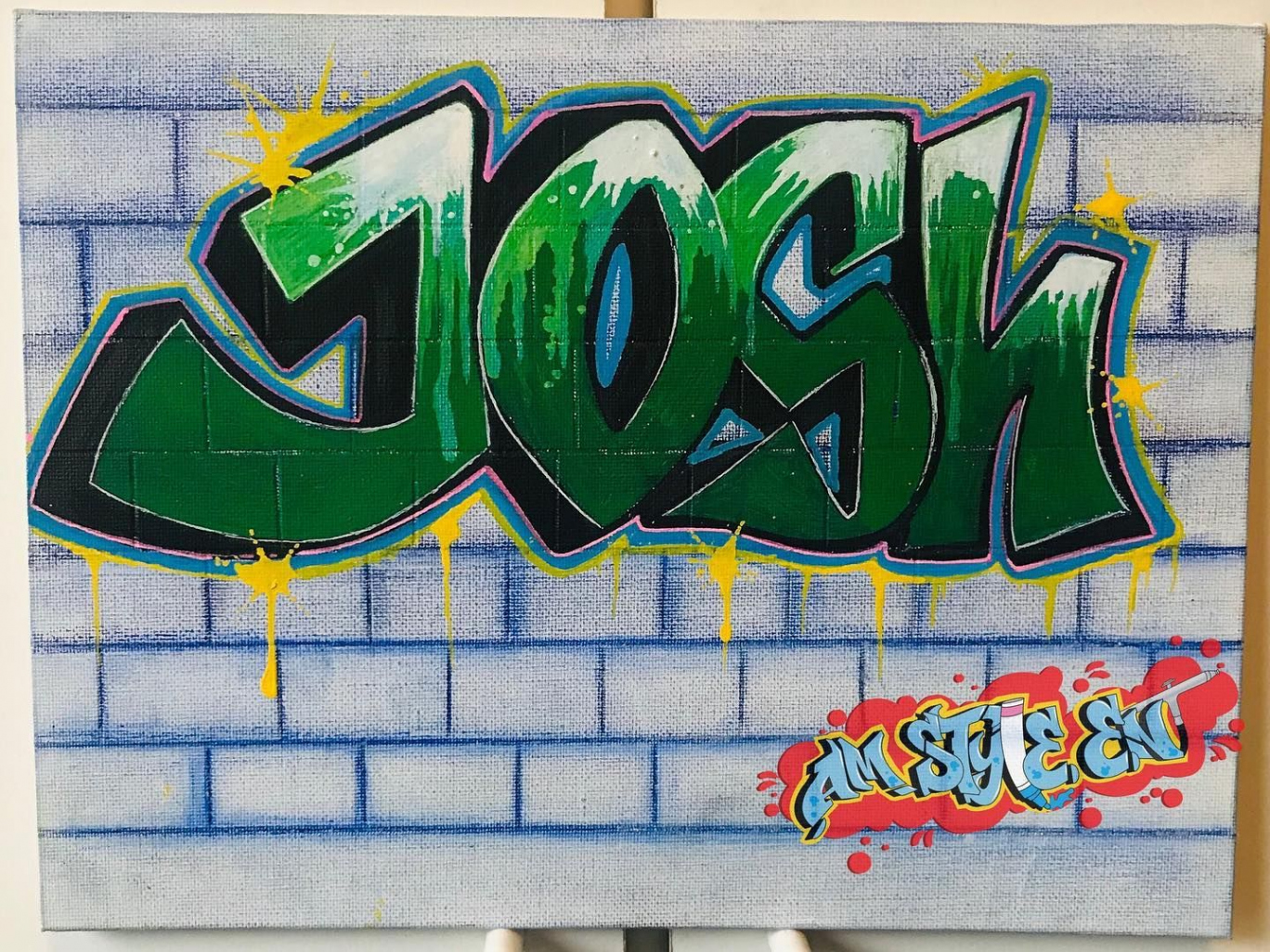 D Graffiti Art Name Canvas Personalized Event or home decor