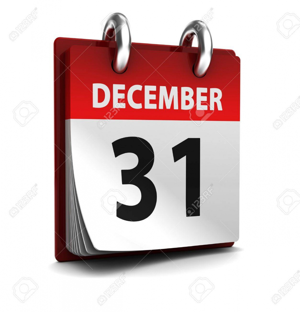 d Illustration Of Calendar With 1 December Page Open Stock Photo