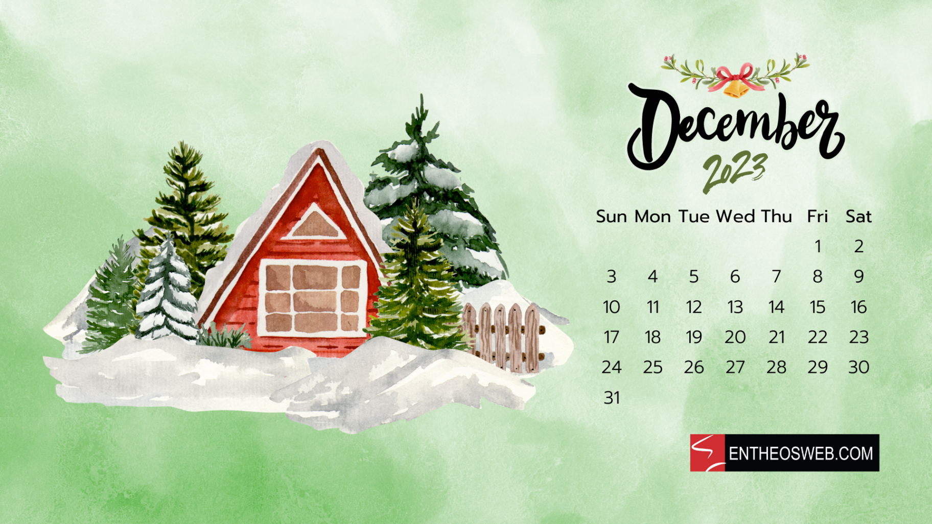 December  Calendar Desktop Wallpaper  EntheosWeb