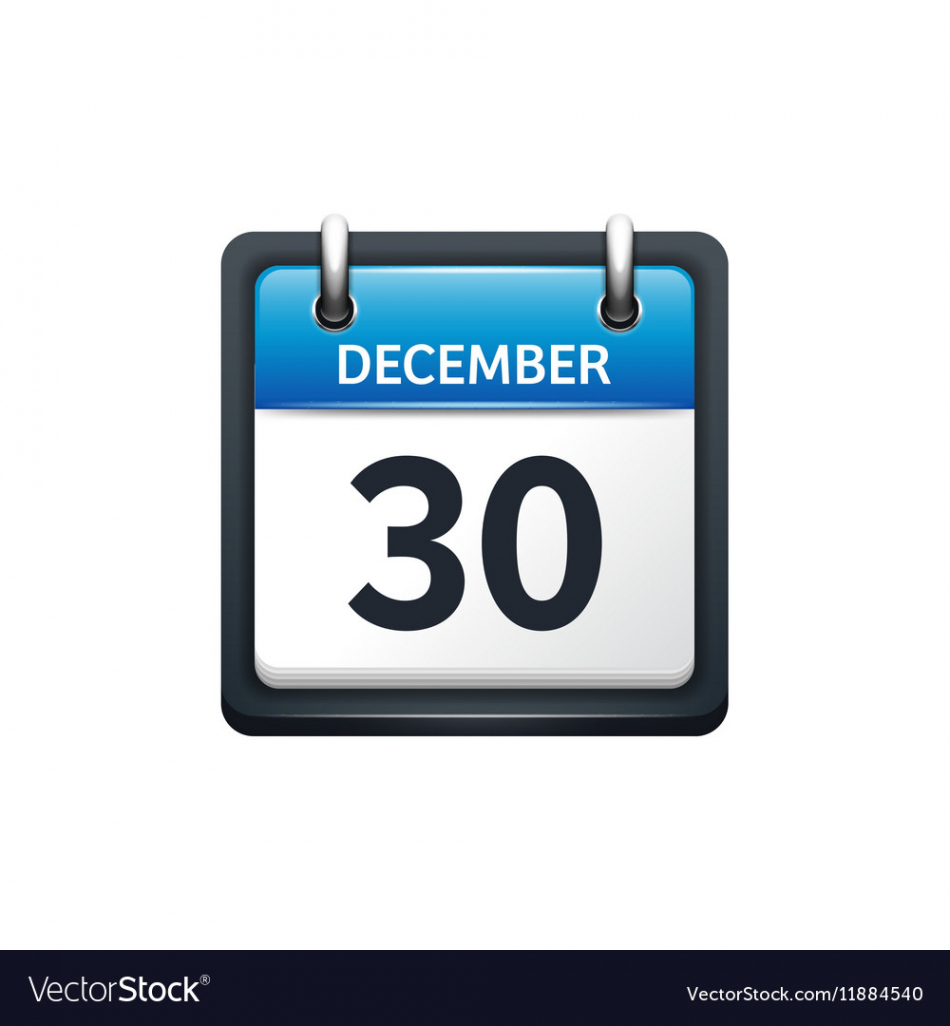 December  calendar icon Royalty Free Vector Image