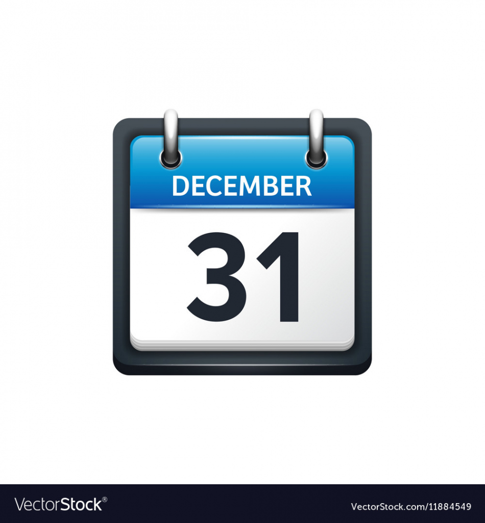 December  calendar icon Royalty Free Vector Image