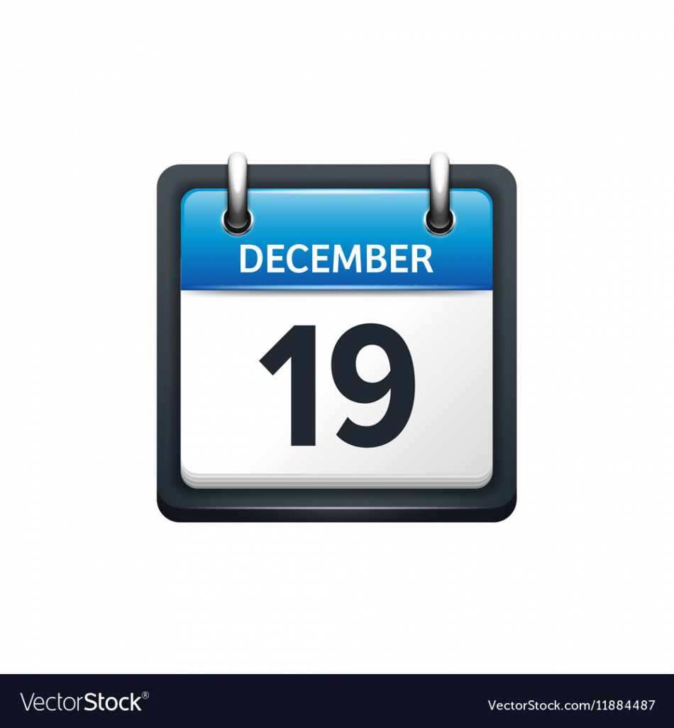 December  calendar icon Royalty Free Vector Image