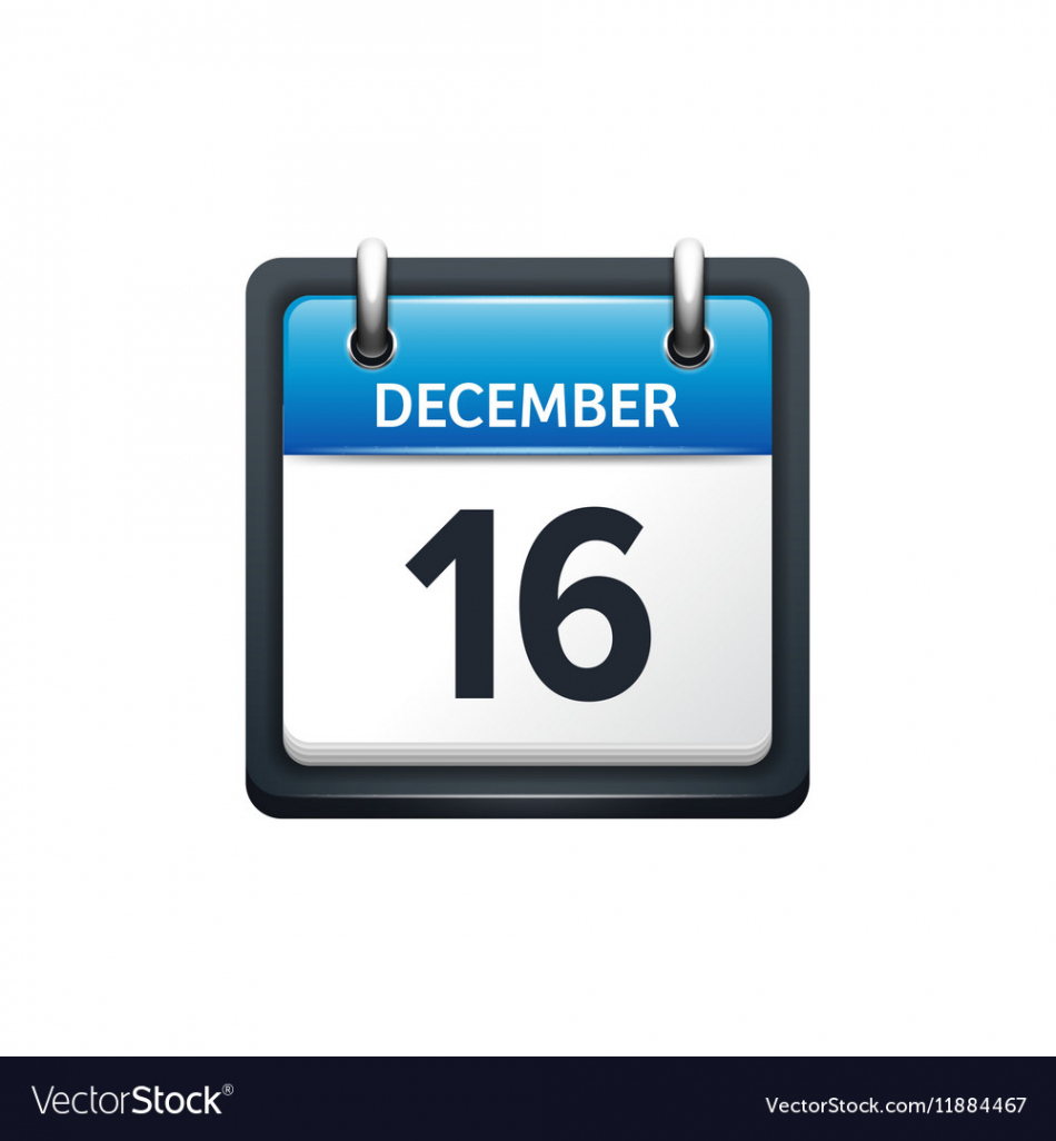 December  calendar icon Royalty Free Vector Image