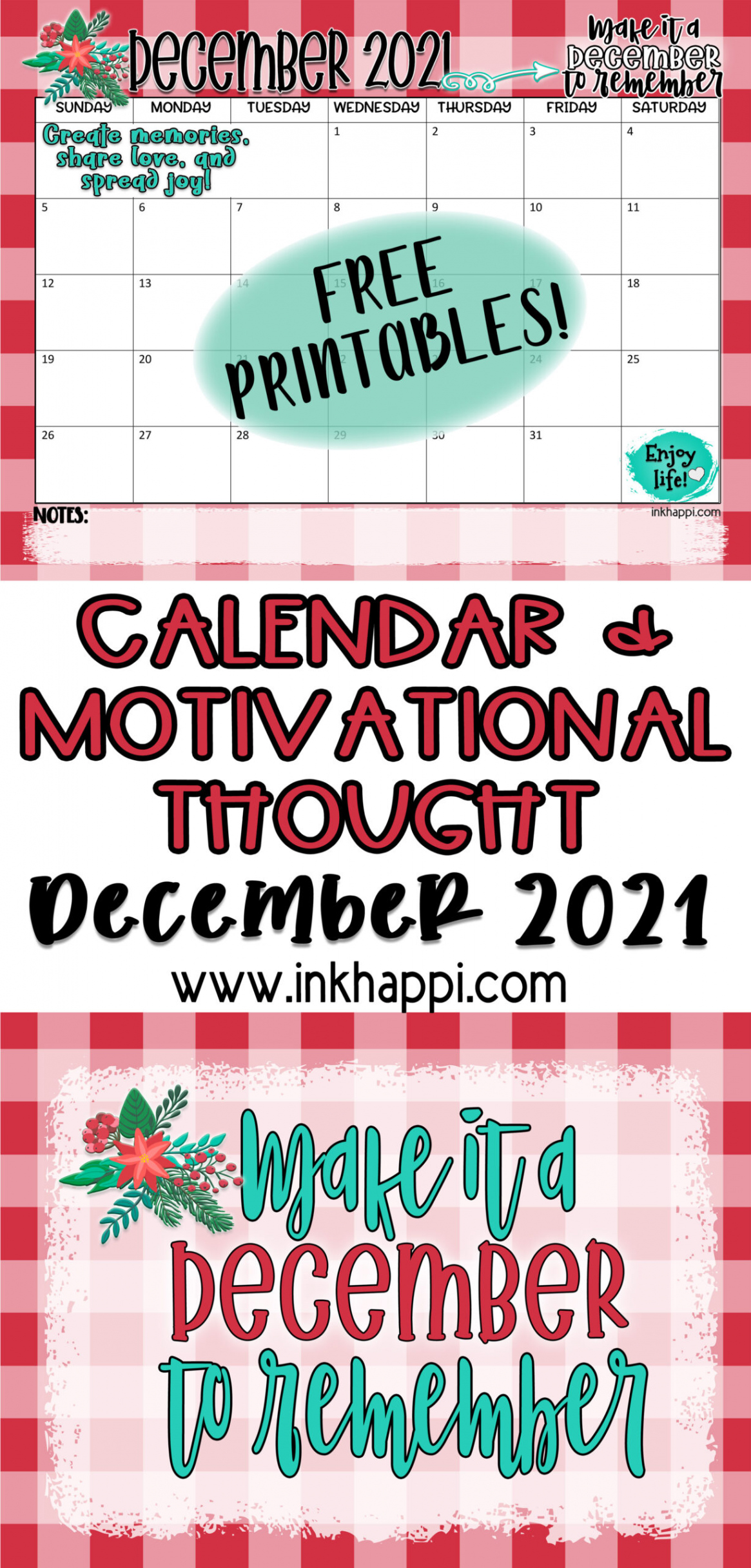 December  Calendar Make it a December to remember! - inkhappi