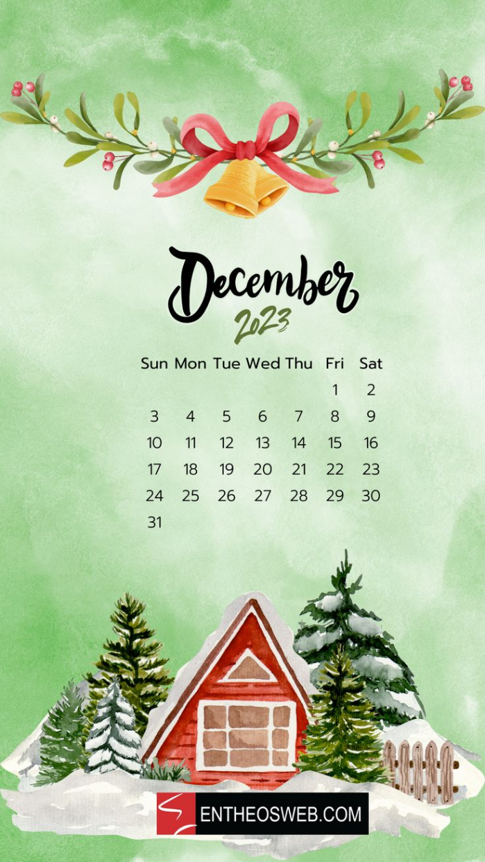 December  Calendar Phone Wallpaper  EntheosWeb in