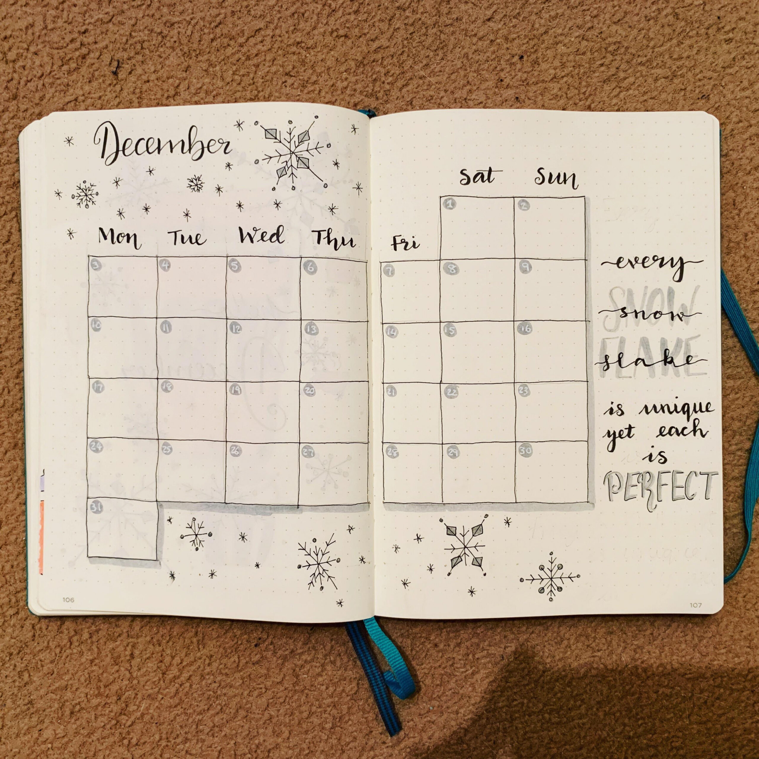 December calendar:) : r/bulletjournal