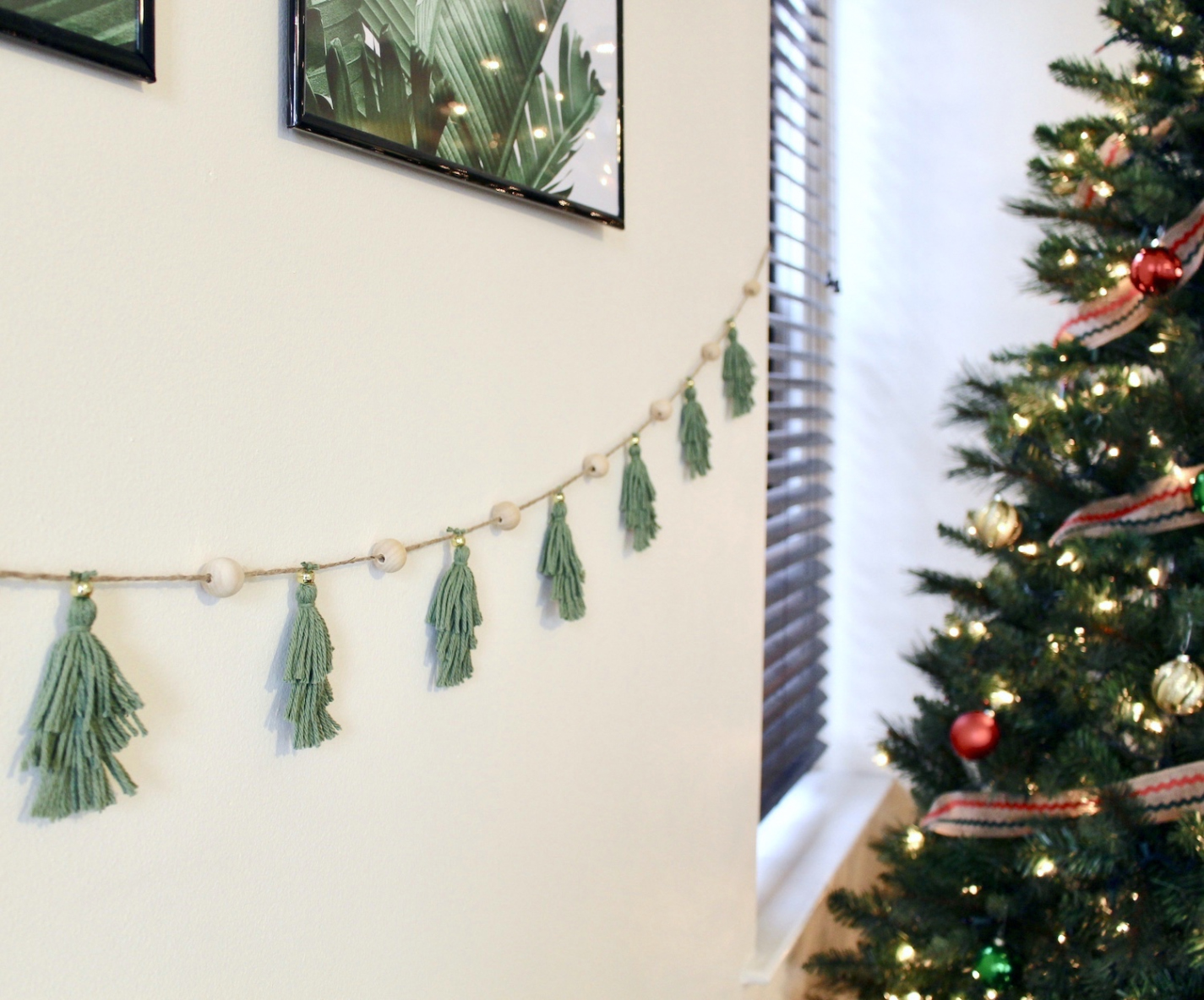 DIY Tassel Christmas Tree Garland  The Beetique