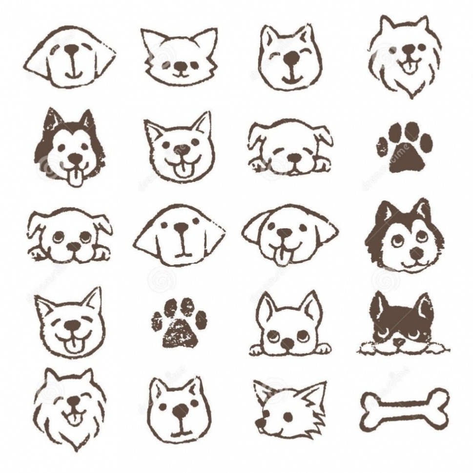 Dog Doodles  Dog icon, Dog illustration, Dog drawing