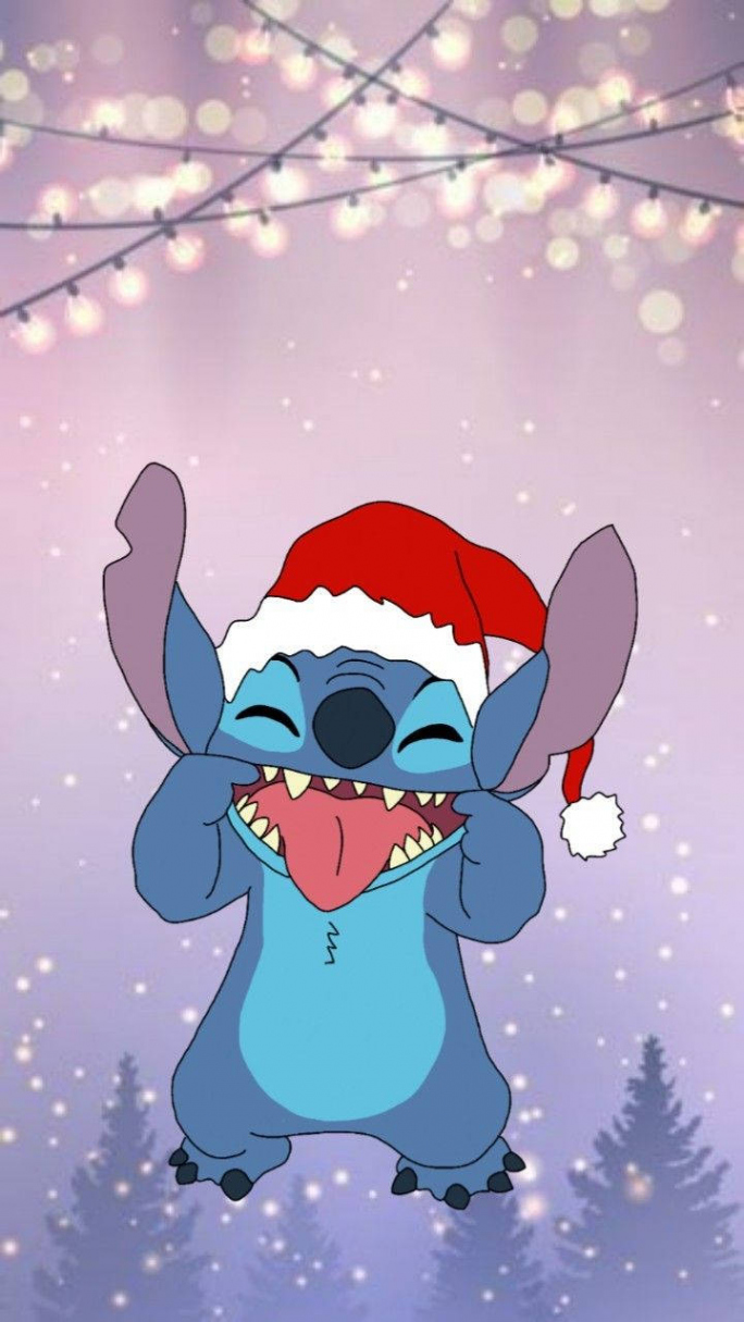 Download Christmas Stitch With Tongue Out Wallpaper  Wallpapers