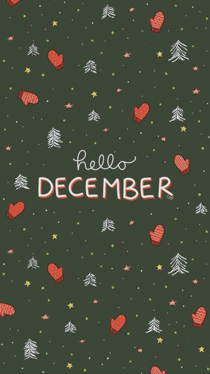 Download Cute Christmas Iphone Hello December Wallpaper