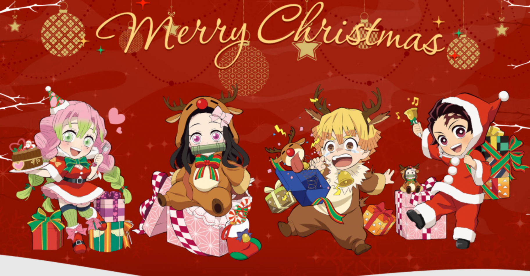 Download Demon Slayer Anime Christmas Wallpaper  Wallpapers