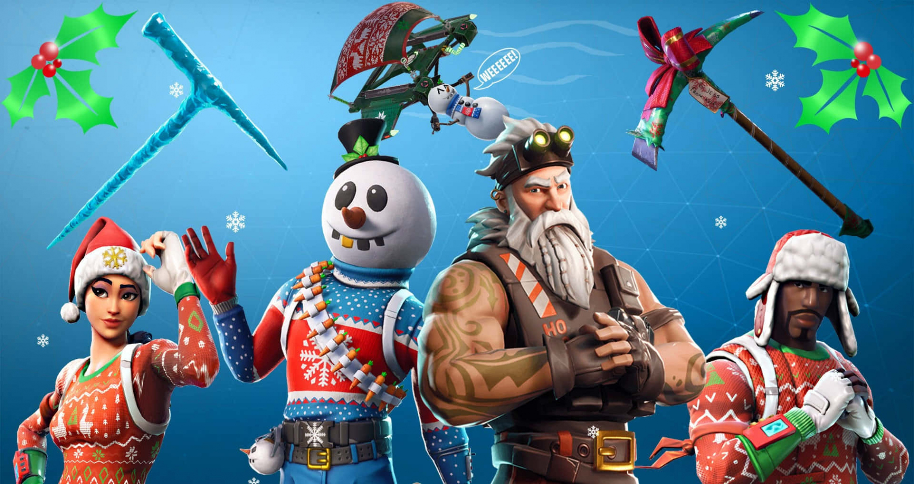 Download Fortnite Character Christmas Wallpaper  Wallpapers