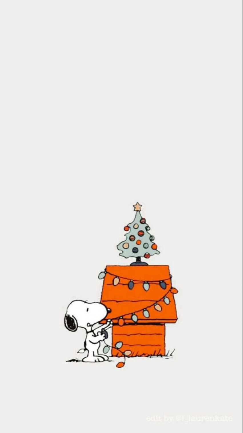 Download Minimalist Cute Snoopy Christmas Wallpaper  Wallpapers