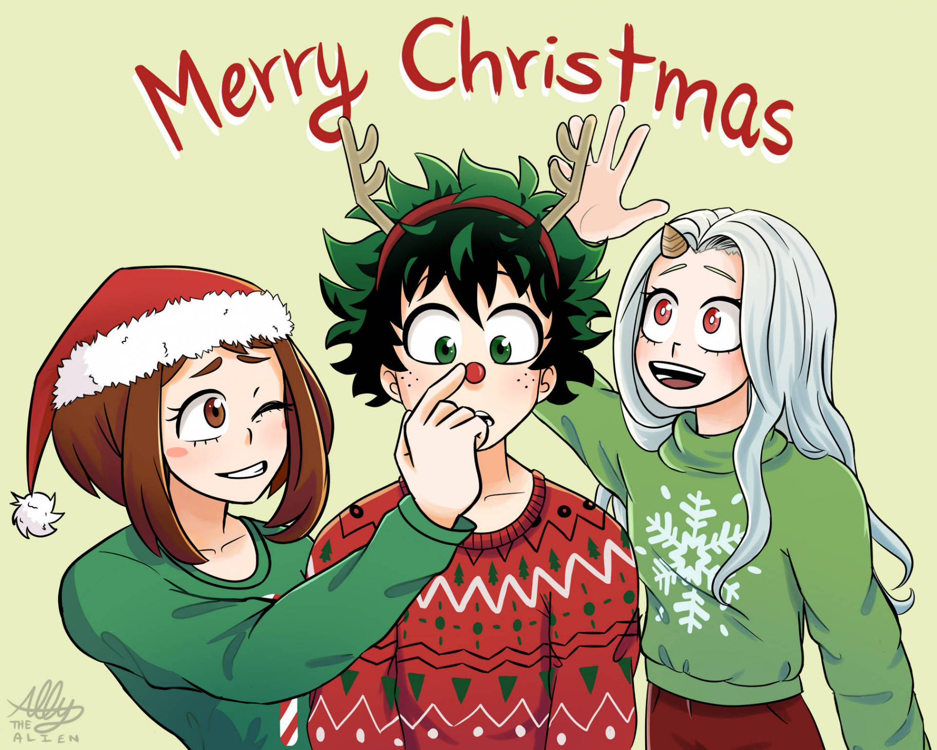 Download My Hero Academia Anime Christmas Wallpaper  Wallpapers