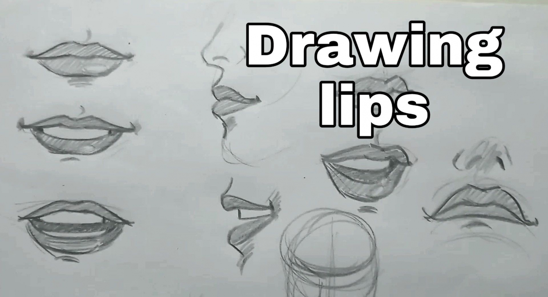 Drawing lips in different angles  how to draw lips step by step