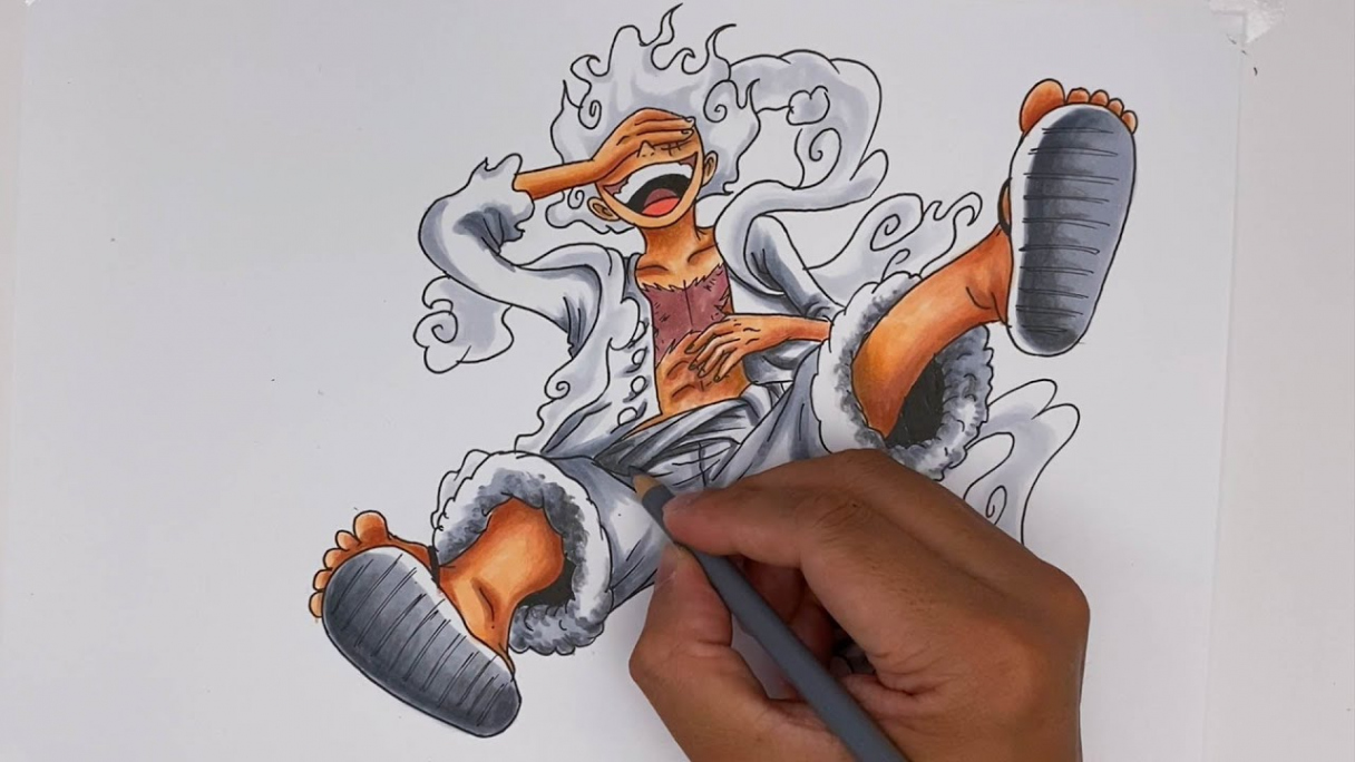 Drawing Luffy GEAR  (Sun God Nika)