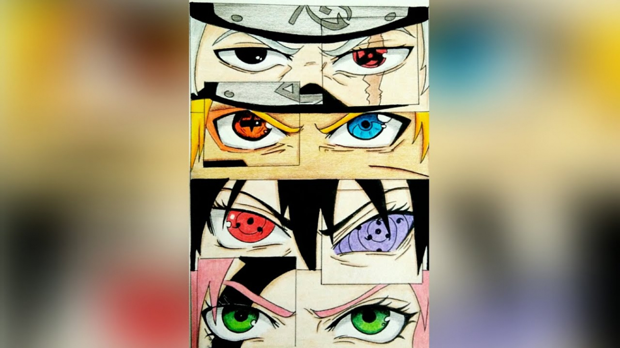 Drawing Naruto Team  eyes #shorts #trending #viral #artsyfam