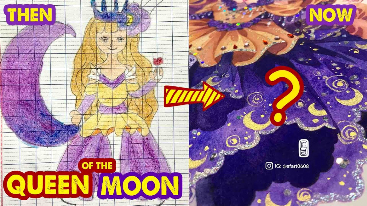 Drawing Queen of The Moon Inspired by Childhood Art  Huta Chan Studio