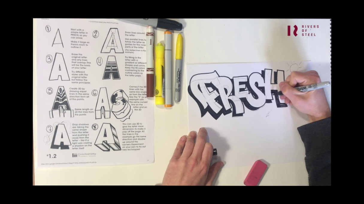 Drop Shadow Lettering Tutorial