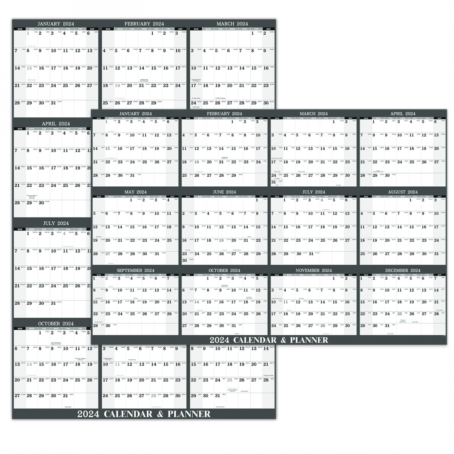 Dry Erase Calendar -  Year Wall Calendar, January  - December  , Year Wall Calendar  with Julian Date,