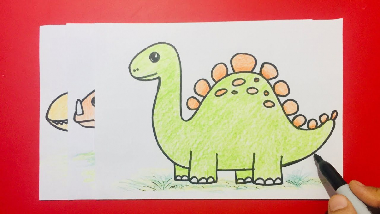 Easy and Simple Dinosaurs Drawing for kidsHow to Draw Cute Dinosaurs    Dinosaur drawing, Easy dinosaur drawing, Drawing for kids