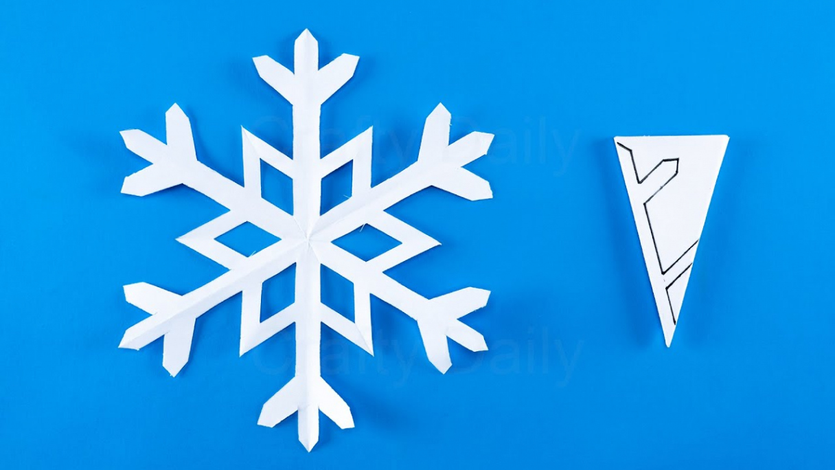 Easy Paper Snowflakes  Simple way to cut traditional snowflake out of  paper ❄